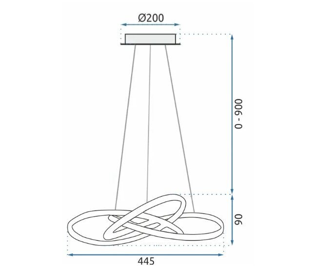 "Lampa Ring LED + Pilot" APP389-CP chrome hind ja info | Rippvalgustid | kaup24.ee