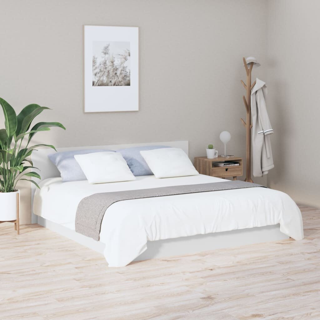 vidaXL voodipeats, valge, 200 x 1,5 x 80 cm, tehispuit hind ja info | Voodid | kaup24.ee