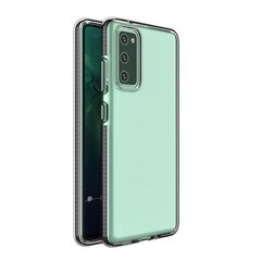 Spring Case läbipaistev värvilise raamiga TPU geelist kaitsekate Xiaomi Mi 10T Pro / Mi 10T must (must) jaoks цена и информация | Чехлы для телефонов | kaup24.ee