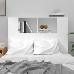 vidaXL voodipeatsi kapp, kõrgläikega valge, 100x18,5x104,5 cm hind ja info | Voodid | kaup24.ee