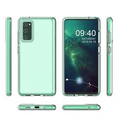 Spring Case läbipaistev värvilise raamiga TPU geelist kaitsekate Samsung Galaxy A72 4G mint (Mint) jaoks hind ja info | Telefoni kaaned, ümbrised | kaup24.ee