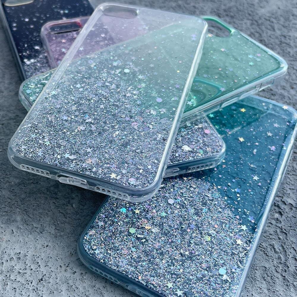 Wozinsky Star Glitter särav kate Xiaomi Redmi Note 9T 5G must (must) jaoks цена и информация | Telefoni kaaned, ümbrised | kaup24.ee