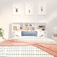 vidaXL voodipeatsi kapp, valge, 120 x 19 x 103,5 cm hind ja info | Voodid | kaup24.ee
