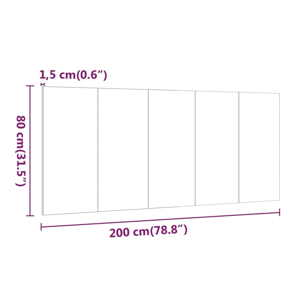 vidaXL voodipeats, Sonoma tamm, 200 x 1,5 x 80 cm, tehispuit hind ja info | Voodid | kaup24.ee