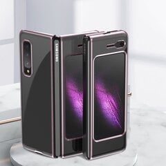 Plating Case kõva ümbris Galvaniseeritud raami kate Samsung Galaxy Fold roosa (roosa) jaoks hind ja info | Telefoni kaaned, ümbrised | kaup24.ee