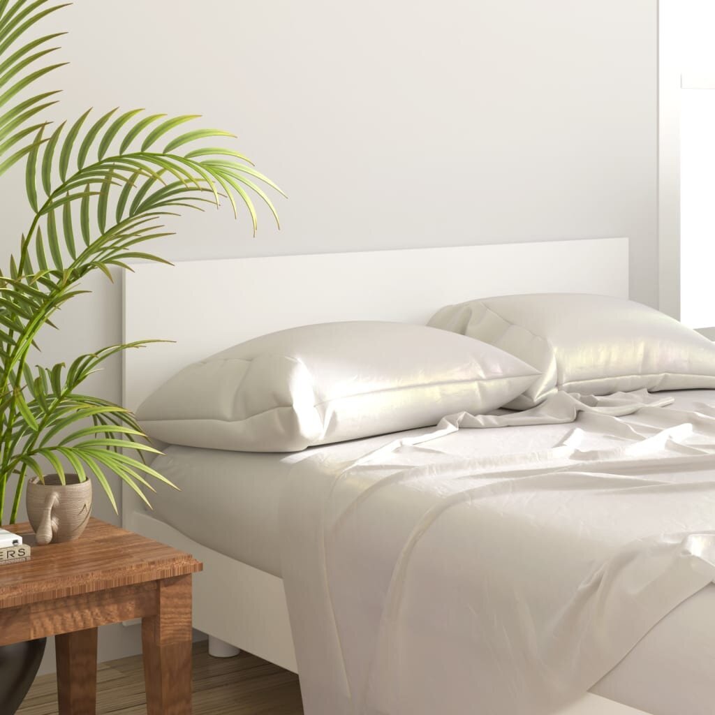 vidaXL voodipeats, valge, 160 x 1,5 x 80 cm, tehispuit hind ja info | Voodid | kaup24.ee