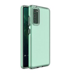 Spring Case läbipaistev TPU geelist kaitsekate värvilise raamiga Samsung Galaxy S21 Ultra 5G mint (Mint) jaoks цена и информация | Чехлы для телефонов | kaup24.ee