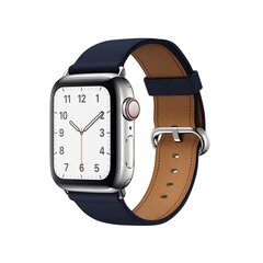 Кожаный ремешок Classic Buckle для Apple Watch — темно-синий, 42/44/45 мм цена и информация | Аксессуары для смарт-часов и браслетов | kaup24.ee