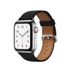 Кожаный ремешок Classic Buckle для Apple Watch, черный, 42/44/45 мм цена и информация | Аксессуары для смарт-часов и браслетов | kaup24.ee