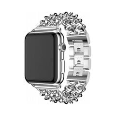 Apple Watch Chain Roostevaba Teras Rihm – Hõbe 38/40/41mm цена и информация | Аксессуары для смарт-часов и браслетов | kaup24.ee