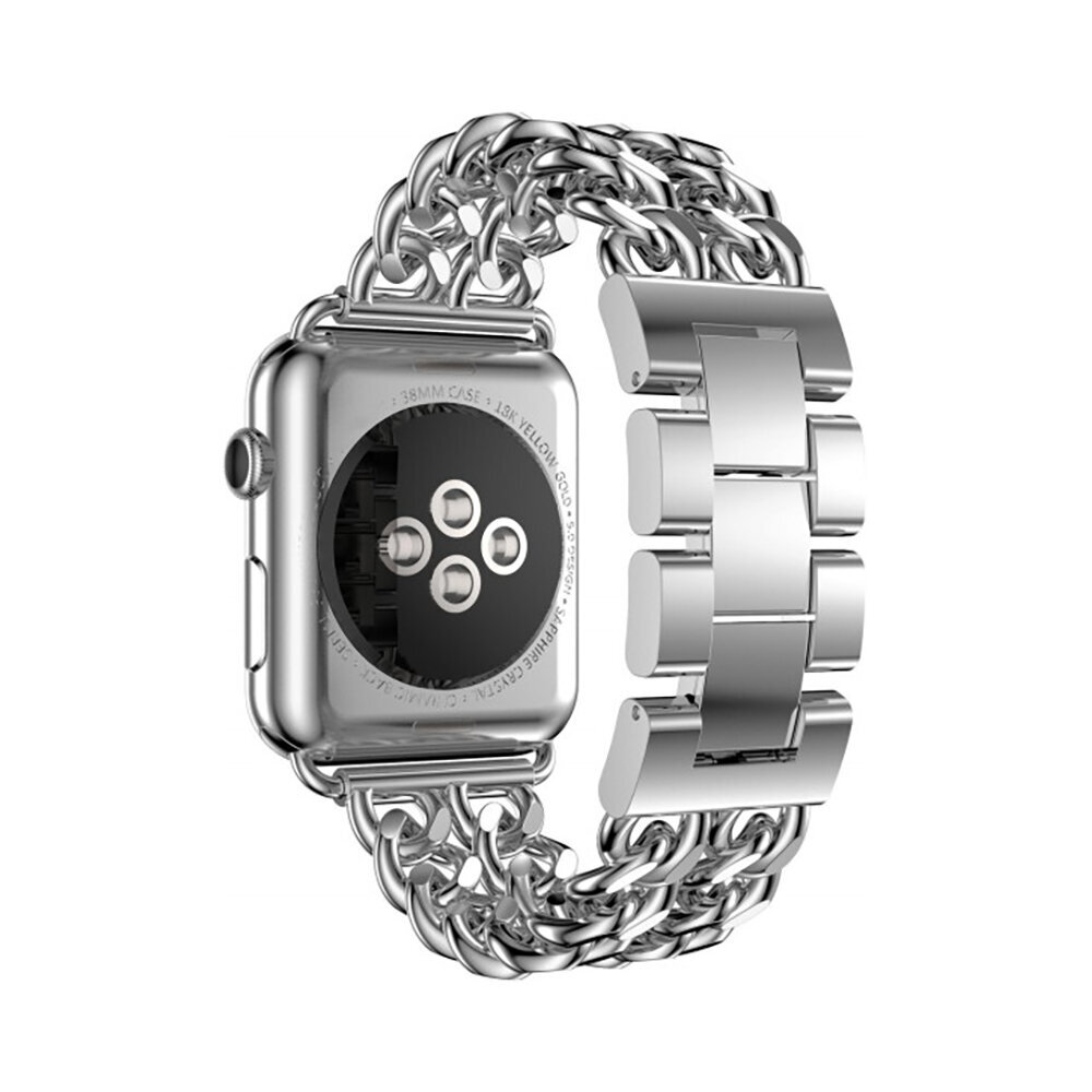 Apple Watch Chain Roostevaba Teras Rihm – Hõbe 42/44/45mm цена и информация | Nutikellade ja nutivõrude tarvikud | kaup24.ee