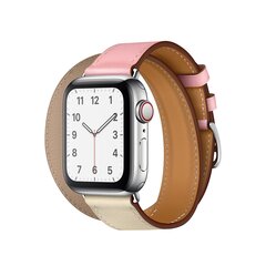 Кожаный ремешок Double Tour для Apple Watch — Rose Craie 38/40/41 мм цена и информация | Аксессуары для смарт-часов и браслетов | kaup24.ee