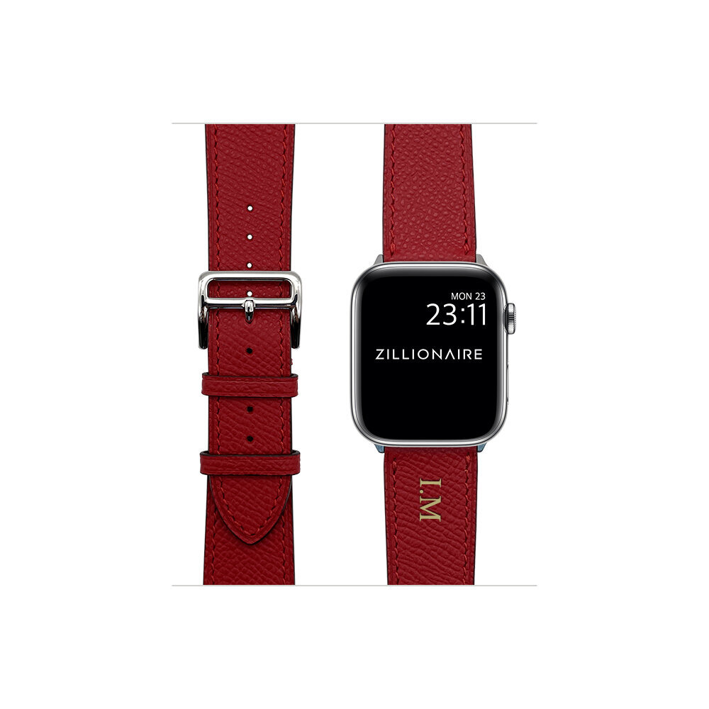 ZILLIONAIRE Apple Watch Epsom nahast rihm – Punane 38/40/41mm цена и информация | Nutikellade ja nutivõrude tarvikud | kaup24.ee