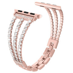 Ремешок Diamond Bracelet для Apple Watch — розовое золото, 38/40/41mm цена и информация | Аксессуары для смарт-часов и браслетов | kaup24.ee