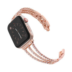 Ремешок Diamond Bracelet для Apple Watch — розовое золото, 42/44/45 мм цена и информация | Аксессуары для смарт-часов и браслетов | kaup24.ee