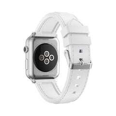 Силиконовый ремешок Silk для Apple Watch — белый, 42/44/45 мм цена и информация | Аксессуары для смарт-часов и браслетов | kaup24.ee
