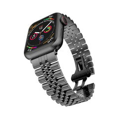 Apple Watch Jubilee Roostevaba Teras Rihm – Must 42/44/45mm hind ja info | Nutikellade ja nutivõrude tarvikud | kaup24.ee