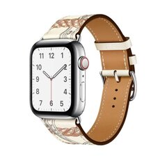 Кожаный ремешок Single Tour для Apple Watch — Blanc Print 38/40/41 мм цена и информация | Аксессуары для смарт-часов и браслетов | kaup24.ee