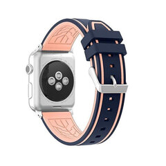 Силиконовый ремешок RACE для Apple Watch — синий/розовый, 42/44/45 мм цена и информация | Аксессуары для смарт-часов и браслетов | kaup24.ee
