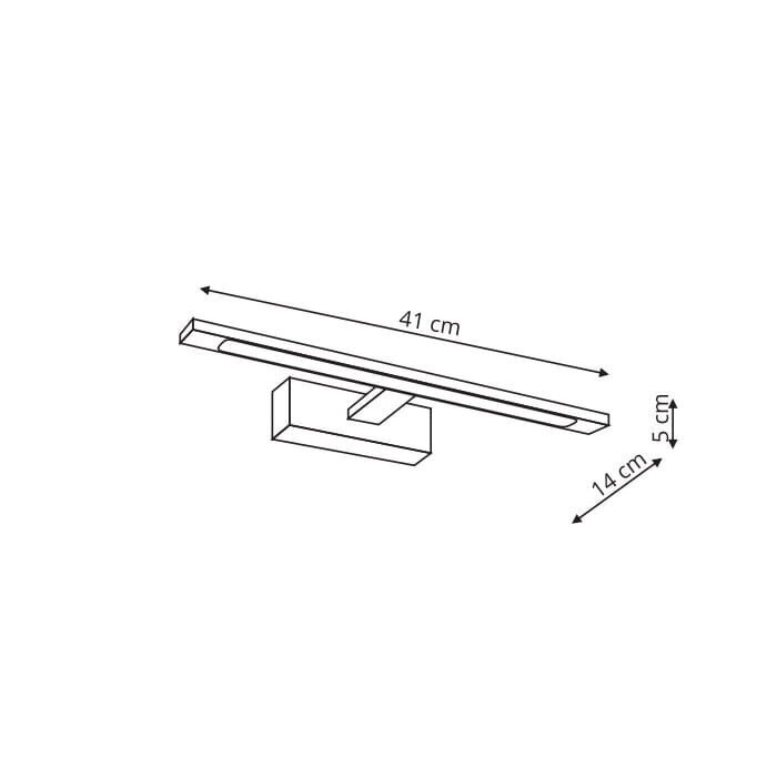 Seinavalgusti Light Prestige Isla medium LED, must hind ja info | Seinavalgustid | kaup24.ee