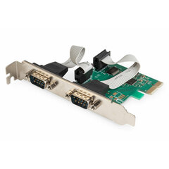 Digitus PCI Express 2xserial DB9 COM RS232 hind ja info | USB jagajad, adapterid | kaup24.ee