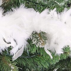 Декоративная лента для елки, белая, 300 см цена и информация | Рождественские украшения | kaup24.ee