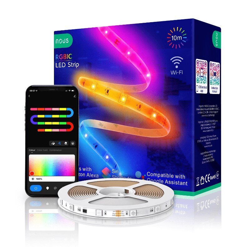 Smart Digital RGB IC Wifi Led Strip F4, 10 m, 36W, Tuya / Smart Life цена и информация | LED ribad | kaup24.ee