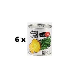 Кусочки ананаса TASTELAND, 850 г / 490 г x 6 шт. упаковка цена и информация | Консервы | kaup24.ee