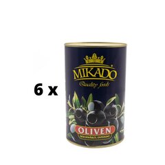 Oliivid MIKADO, must, kividega, suurus M, 280/90 g x 6 tk. pakett цена и информация | Консервы | kaup24.ee