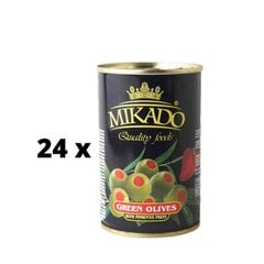 Oliivid MIKADO, paprikatäidisega, suurus M, 300/120 g x 24 tk. pakett hind ja info | Hoidised, keedised, konservid | kaup24.ee