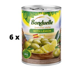 Rohelised oliivid BONDUELLE sidruniga, 300g x 6 tk. pakett hind ja info | Hoidised, keedised, konservid | kaup24.ee