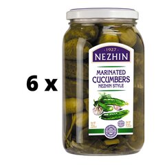 Marineeritud kornišonid NEZHIN, 920 g x 6 tk. pakett hind ja info | Hoidised, keedised, konservid | kaup24.ee