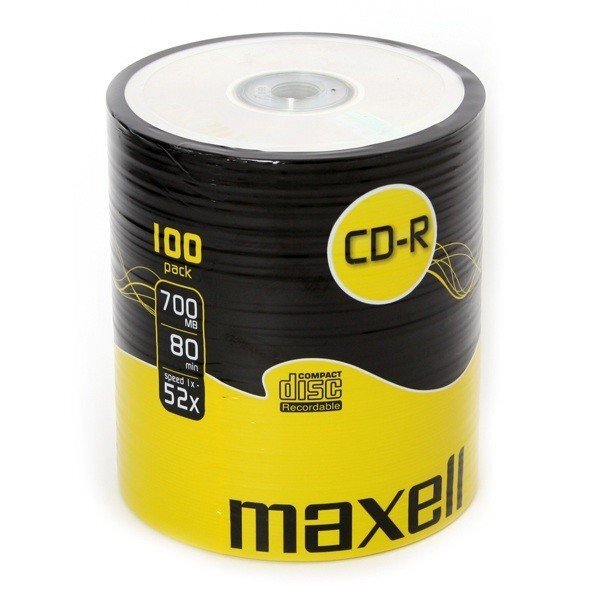 CD-R diskai Maxell, 700MB, 52X, 80min., 100 vnt. hind ja info | Vinüülplaadid, CD, DVD | kaup24.ee