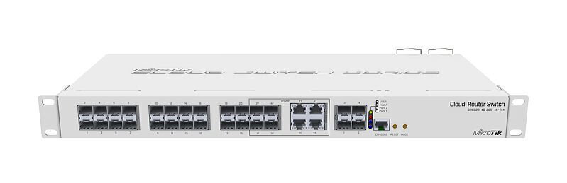 Mikrotik CRS328-4C-20S-4S+RM|Type L2|Rack 1U|4x10/100/1000BASE-T/SFP combo|20xSFP|4xSFP+|1xRJ45|CRS328-4C-20S-4S+RM цена и информация | USB jagajad, adapterid | kaup24.ee