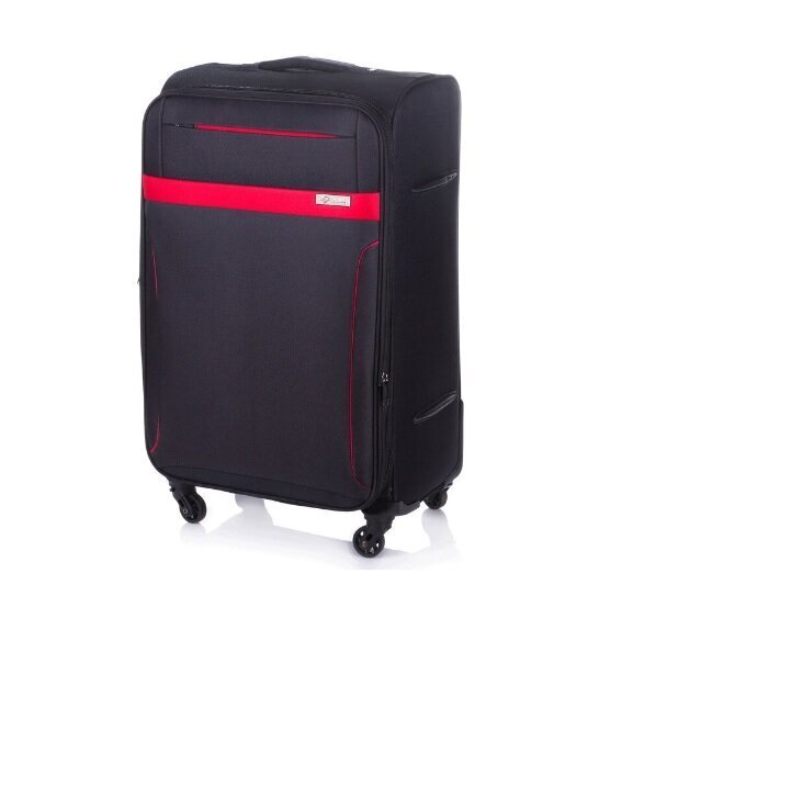Suur kohver Solier STL1316 L, must punane hind ja info | Kohvrid, reisikotid | kaup24.ee