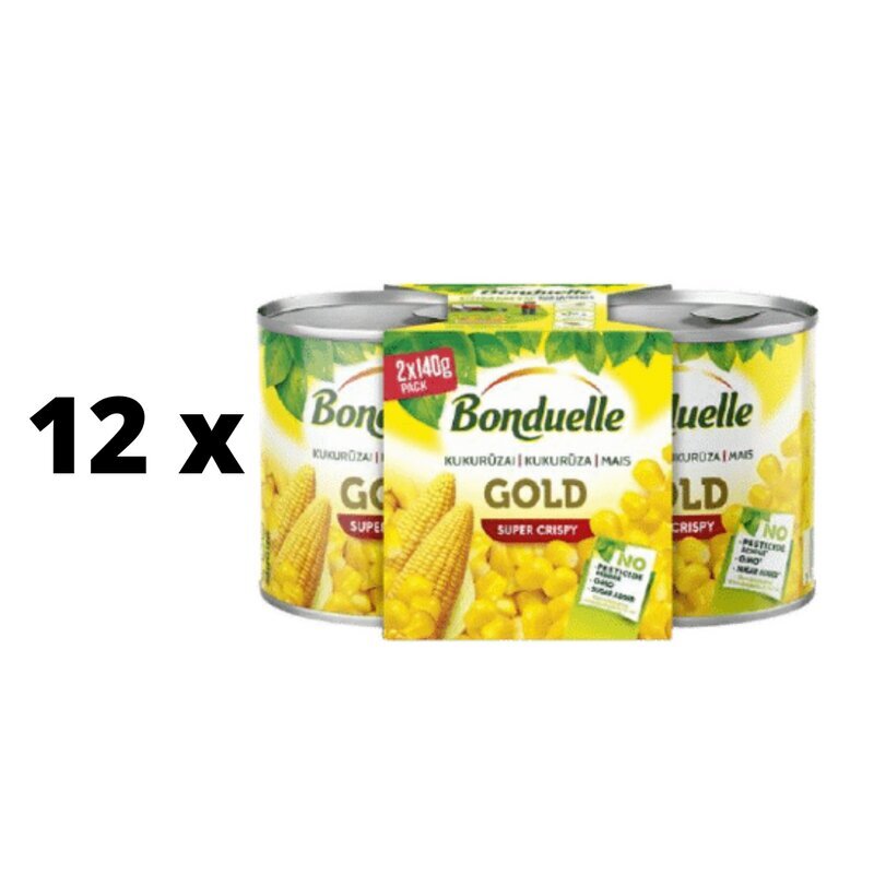 Corn BONDUELLE, 2x170g x 12 tk. pakett hind ja info | Hoidised, keedised, konservid | kaup24.ee