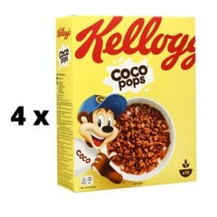 Helbed KELLOGG'S Coco Pops 375g x 4 tk. pakett hind ja info | Hommikuhelbed | kaup24.ee