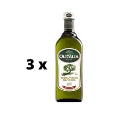 Оливковое масло OLITALIA, Extra virgin, 1 л x 3 шт. упаковка цена и информация | Масло, уксус | kaup24.ee