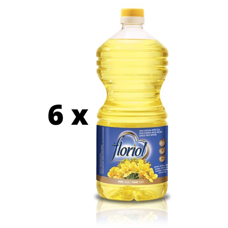 FLORIOL Rapsiõli, 2 l x 6 tk. pakett hind ja info | Õli, äädikas | kaup24.ee