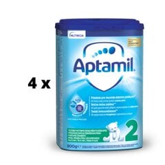 Piimasegu APTAMIL 2, alates 6 kuust, 800 g x 4 tk. pakett hind ja info | Aptamil Laste- ja beebitoidud | kaup24.ee