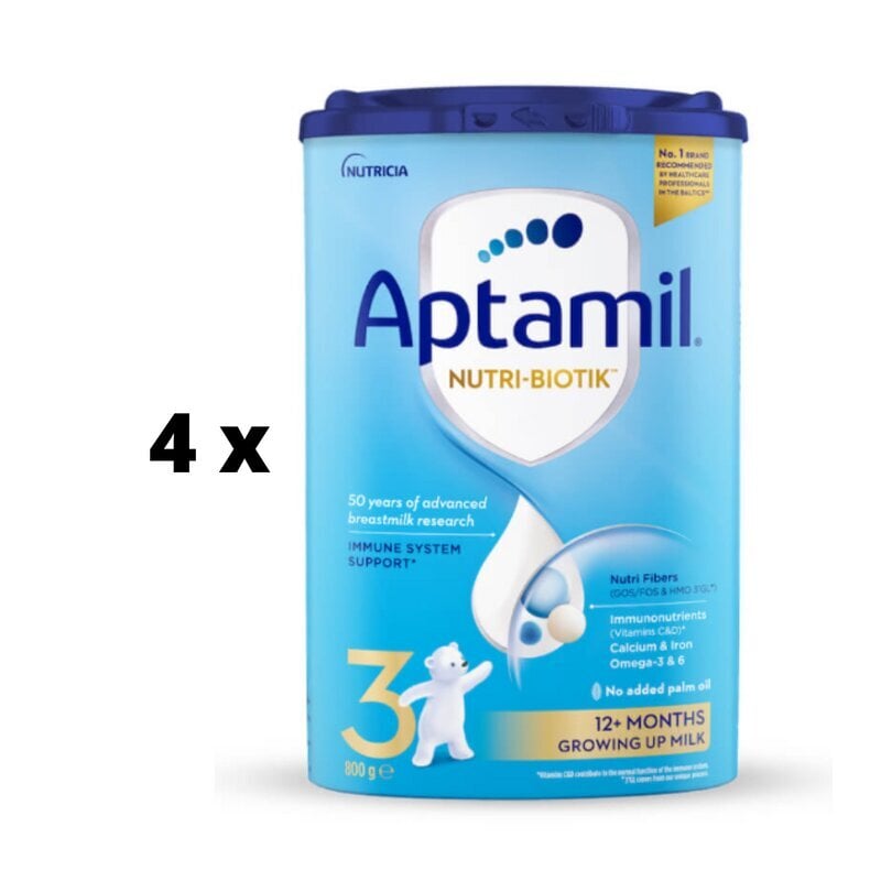 Piimasegu APTAMIL 3, alates 1 aastast, 800 g x 4 tk. pakett цена и информация | Piimasegu | kaup24.ee