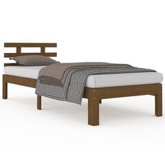 Каркас кровати, медово-коричневый, 90 x 200 см, массив дерева цена и информация | Кровати | kaup24.ee