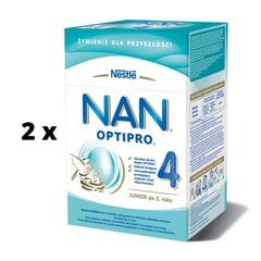 Молоко питьевое для детей Nan Optipro 4. С 2 лет.,  2x650 г цена и информация | Детские смеси с 6 месяцев | kaup24.ee