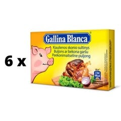 Свиной бульон Gallina Blanca, 6 упаковок по 8 шт. (80 г.) цена и информация | Супы, бульоны | kaup24.ee