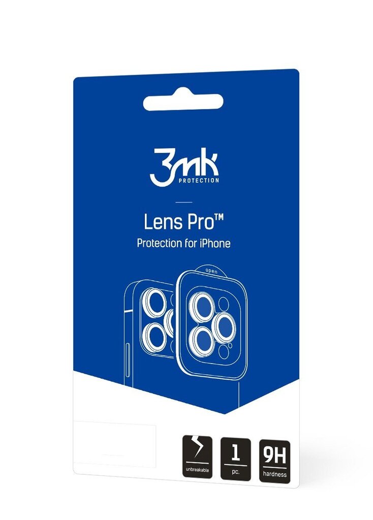 Kaamera kaitseklaas 3MK Lens Pro Apple iPhone 11/12/12 Mini цена и информация | Ekraani kaitsekiled | kaup24.ee