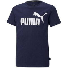 Детская футболка Puma ESS Логотип Tee темно-синий 586960 06 цена и информация | Рубашки для мальчиков | kaup24.ee