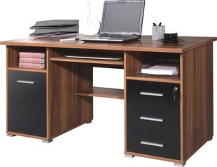 Письменный стол Desk 0484, коричневый/черный цена и информация | Компьютерные, письменные столы | kaup24.ee