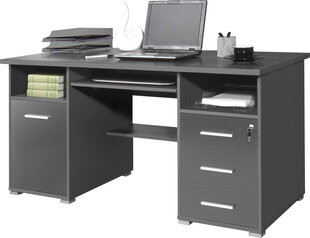 Kirjutuslaud Desk 144, tumehall hind ja info | Arvutilauad, kirjutuslauad | kaup24.ee