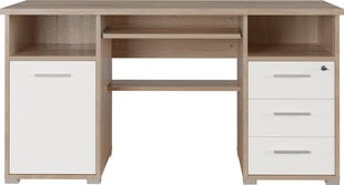 Письменный стол Germania Desk 0484, коричневый/белый цена и информация | Компьютерные, письменные столы | kaup24.ee