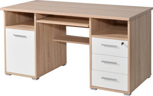 Kirjutuslaud Desk 0484, pruun/valge hind ja info | Arvutilauad, kirjutuslauad | kaup24.ee